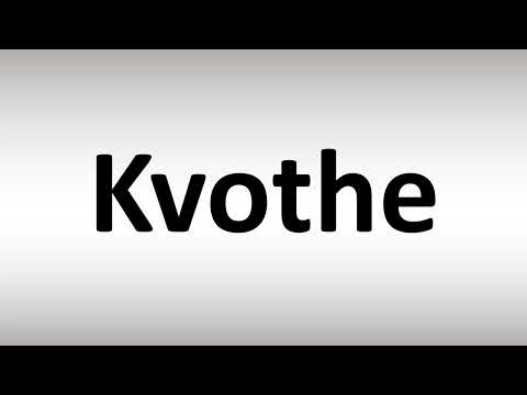 How to Pronounce Kvothe