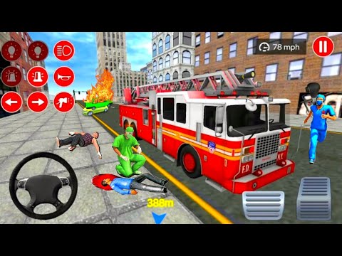 Real Fire Truck Driving Simulator 2021 #4 - New Fire Fighting Fireman's  - Android Gameplay