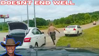 Woman Flees After Cop Changes Her Tire