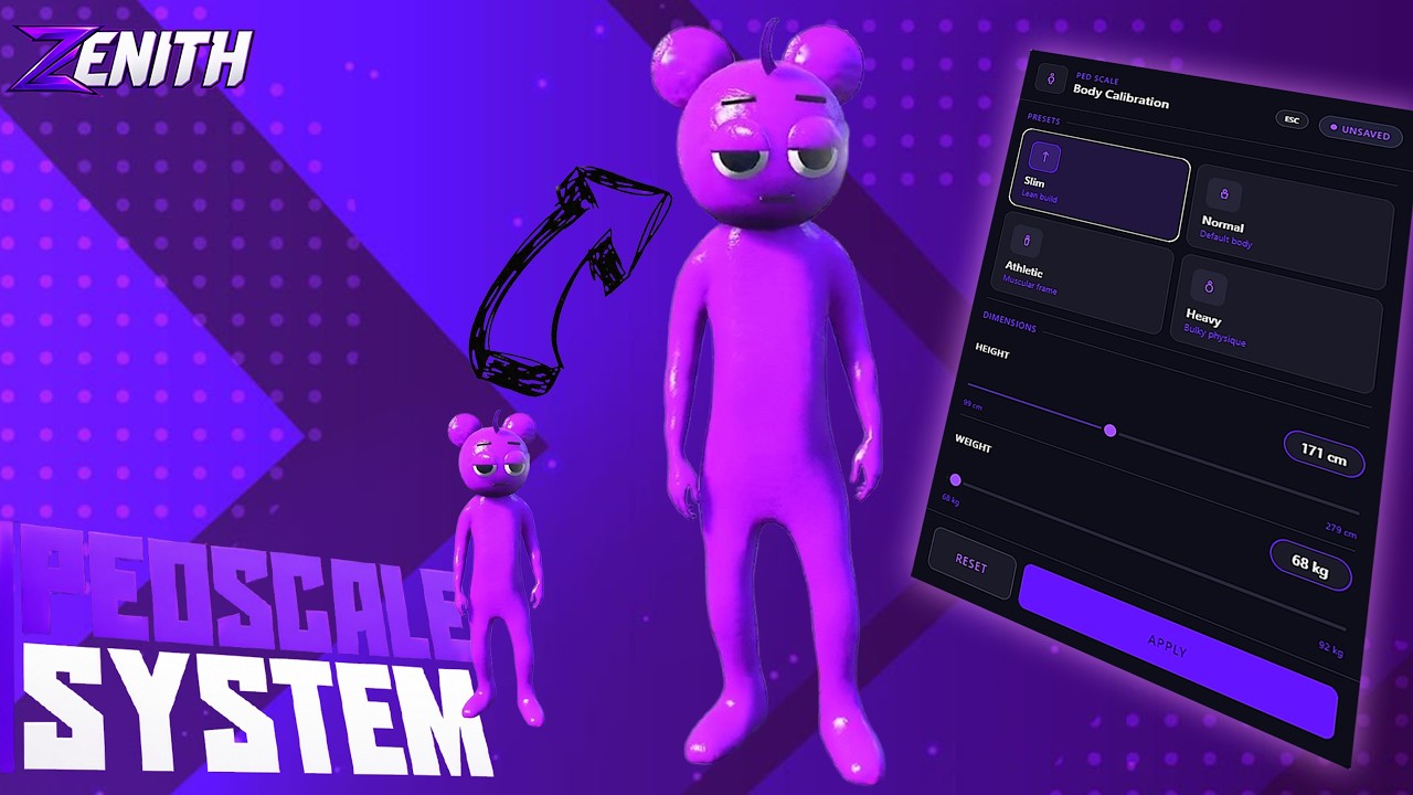 Realistic Ped Scaling System (Height & Weight) | Fivem Scripts - Video
