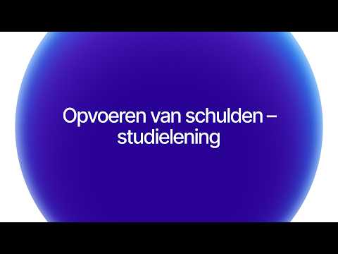 Opvoer Studielening in de Financiële Gegevens