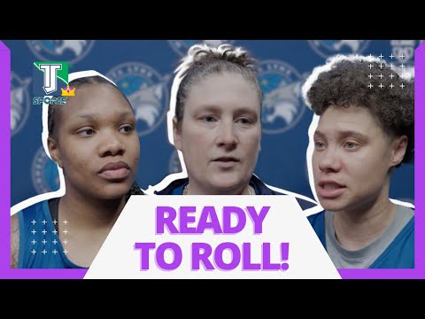 Lindsay Whalen, Natisha Hiedeman and Diamond Johnson on the ENERGY at Lynx TRAINING CAMP