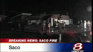 Crews Battle Saco Fire