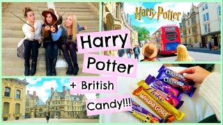 HARRY POTTER FILMING SET + TRYING BRITISH CANDY!!!