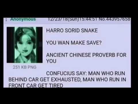 HARRO SORID SNAKE – Confucius Meme Codec Call | Man Who Run Behind Car / In Front Car