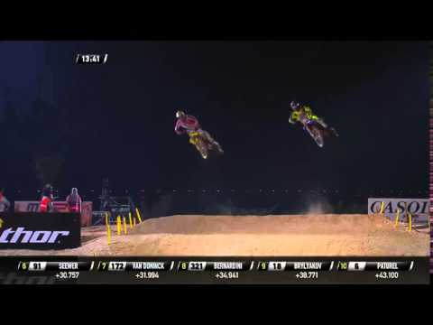 Jeremy Seewer passes Aleksandr Tonkov MXGP of Qatar 2016 - motocross