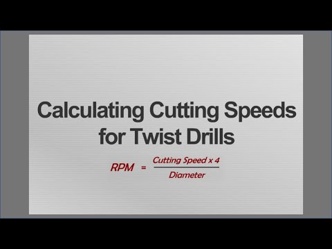 Calculating Cutting Speeds For Twist Drills
