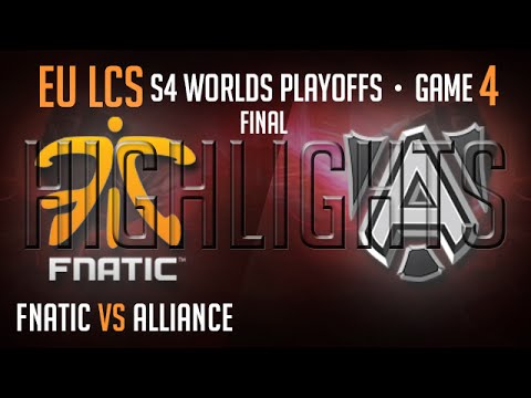 EU LCS Final Highlights | Fnatic vs Alliance Game 4 S4 Worlds Regional Qualifier Summer | FNC vs ALL