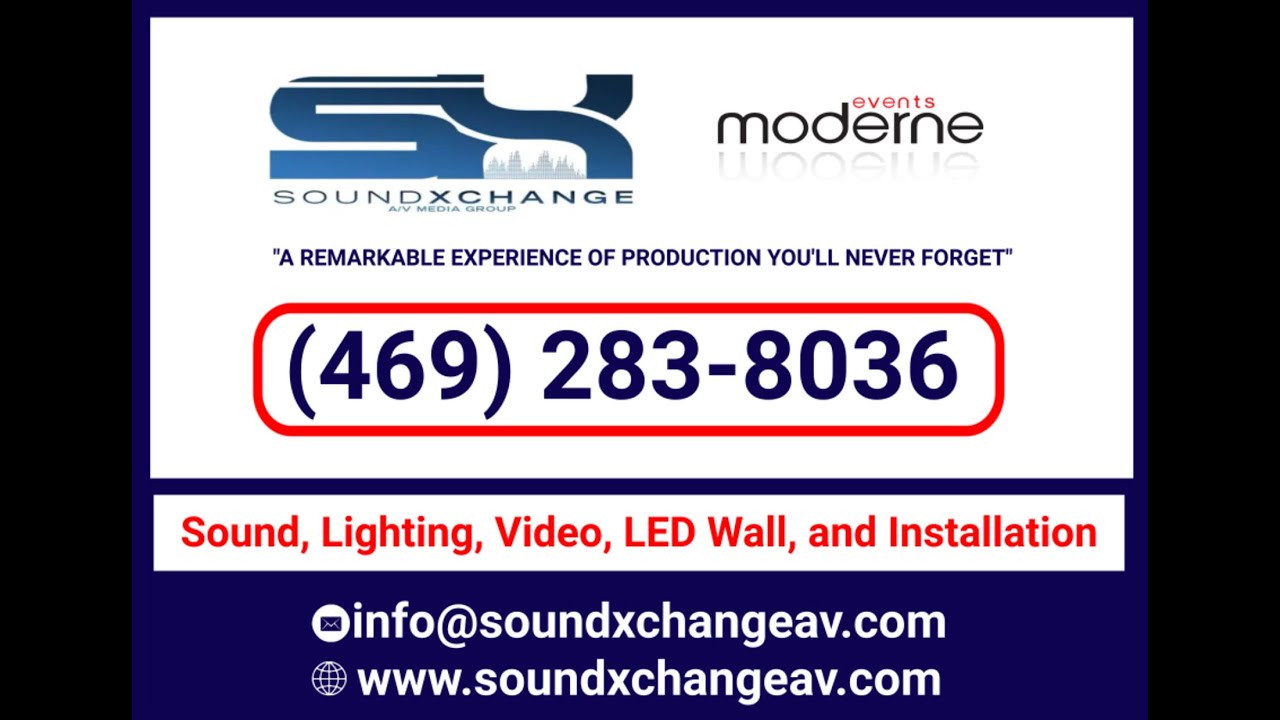 Promotional video thumbnail 2 for Sound X-Change A/V Media Group, LLC