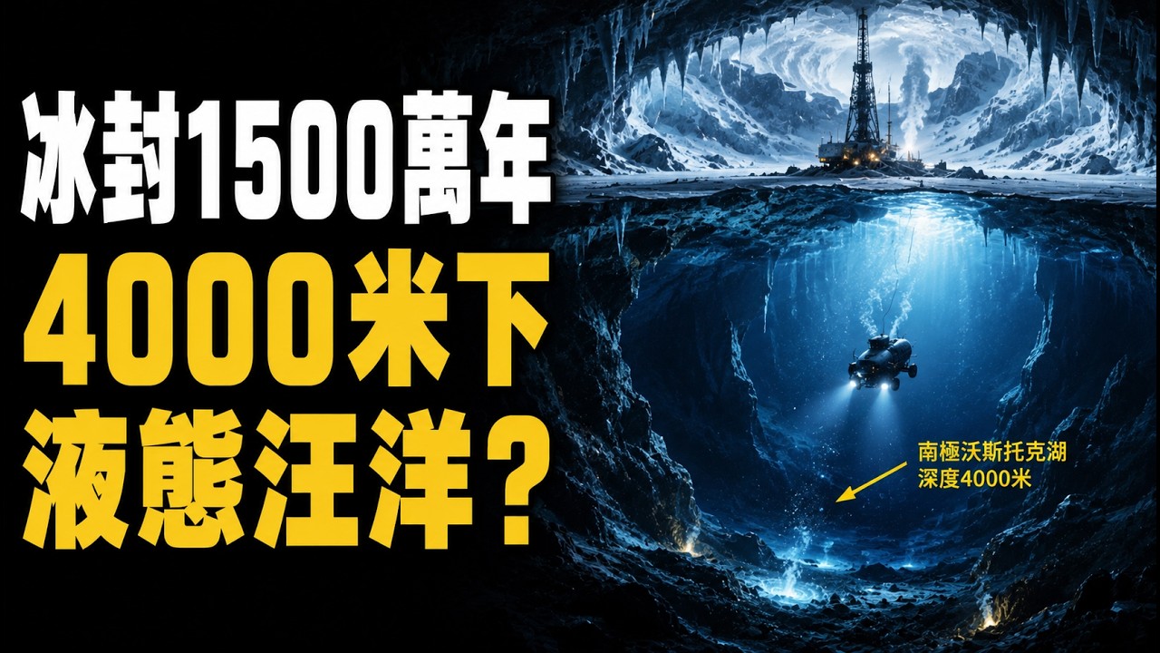 【廣東話】南極冰封1500萬年，點解4000米冰層下會有液態汪洋？封印1500萬年嘅「異星世界」：裡面到底有冇史前怪獸或未知生命？#南極冰下湖 #沃斯托克湖 #極端環境 #冰芯鑽探 #史前生命 #木衛