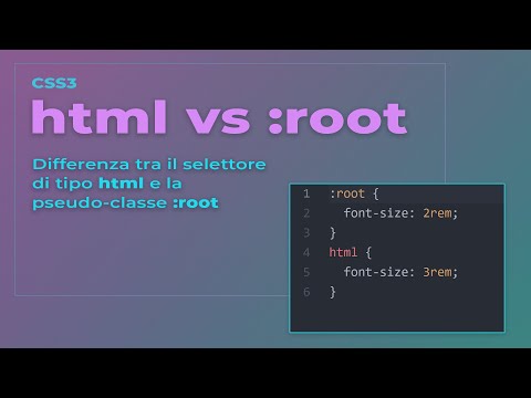 [ITA] CSS3 Differenza tra html e la pseudo-classe root