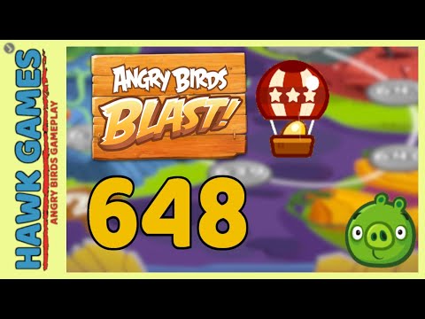 Angry Birds Blast Level 648 - 3 Stars Walkthrough, No Boosters