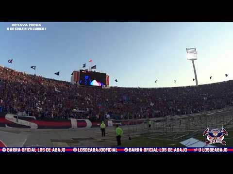 "LOS DE ABAJO - U DE CHILE 2 VS 1 CURICO (07/04/2018)" Barra: Los de Abajo &bull; Club: Universidad de Chile - La U
