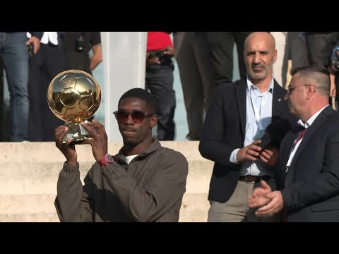 Ousmane Dembélé celebrates 2025 Ballon d’Or with hometown crowd in Évreux | AFP