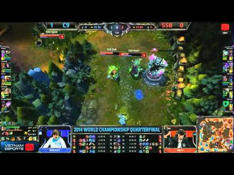 LMHT [04-10-2014] SSB vs C9 - Chung Kết Thế Giới Mùa 4 - Tứ Kết 2 - Trận 2