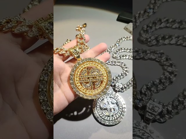 Vídeo relacionado con Kawailay Collar con pistola, colgante de arma, cadena de rock, punk, hip hop, cadena de oro, rapero, motero, collar fresco para hombres y mujeres, estilo dorado 2, Metal Oro