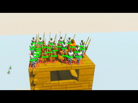 1 vs 1 Tournament on Wobbly Building - Animal Revolt Battle Simulator