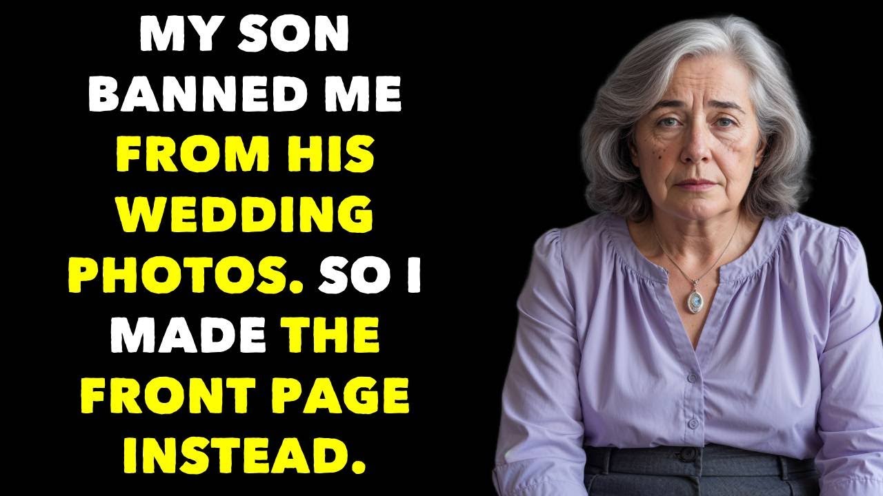 My son told me to stay out of his wedding photos—so I became the face of their newspaper headline