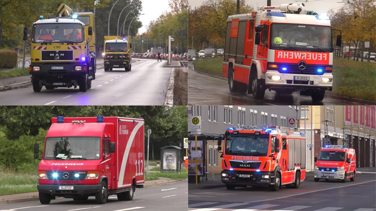 [Das ist Berlin Teil 4] Einsatzfahrten der Berliner Feuerwehr, BVG, Polizei und NBB