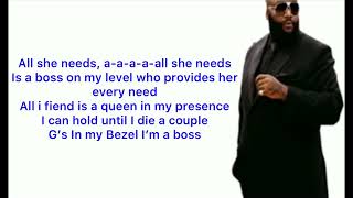Rick Ross - You the boss  Ft. Nicki Minaj  (Lyrics)