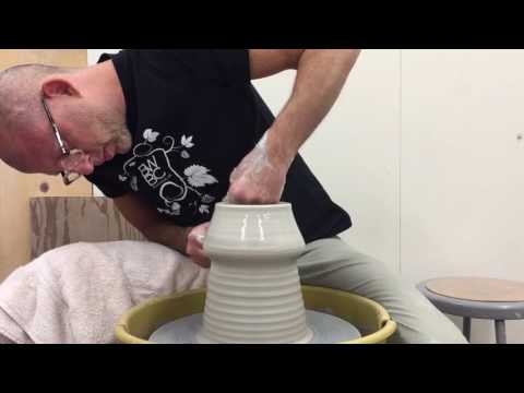Throwing a 7 lb vase on the wheel