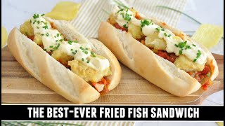 The BEST-EVER Fried Fish Sandwich | Spanish Bocadillo de Bacalao y Pisto