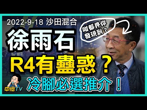 【中佬賽馬貼士】（9月18日）沙田混合賽！徐雨石有蠱惑？陰謀論R4冷腳必選推介呢匹馬！#賽馬直播 #賽馬貼士#冷馬#過關#爆冷
