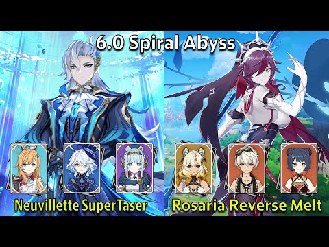C0 Neuvillette SuperTaser & C6 Rosaria Reverse Melt - Genshin Impact 6.0 Spiral Abyss Full Clear