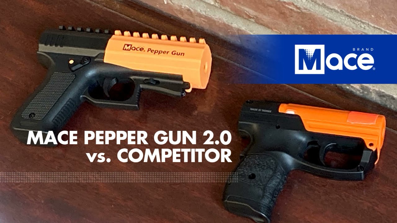 Mace Brand Pepper Gun 2.0 vs. Competitor - Mace Non-Lethal Firearms