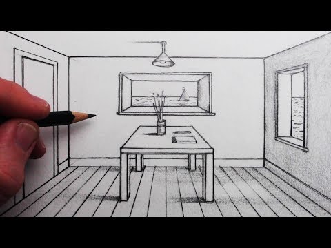 How to Draw a Room in 1-Point Perspective for Beginners