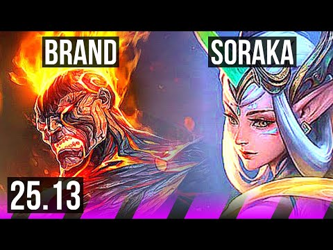 BRAND & Malzahar vs SORAKA & Kai'Sa (SUP) | 1/0/7 | EUW Master | 25.13