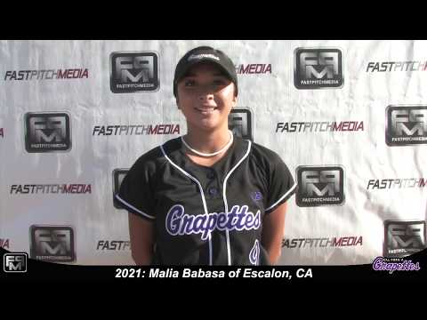 2021 Malia Babasa Committed Eastern Kentucky University Softball Skills Video - Grapettes 18 Gold