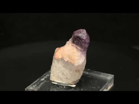 Minerals #978, Quartz, Amethyst, Reverse Scepter, Mina Clavero, Argentina. 第39回東京国際ミネラルフェア.