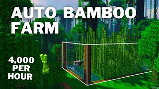 Minecraft AUTOMATIC BAMBOO FARM TUTORIAL! Easy and Expandable! (1.16 - 1.20.1+)