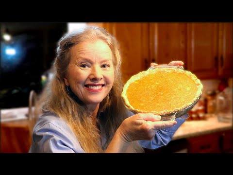 How to make CUSHAW SQUASH Pie with homemade crust! {Green Striped Squash}