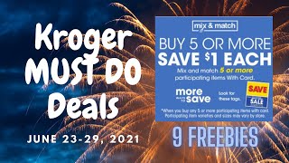 *9 FREEBIES* Kroger *MUST DO* Deals for 6/23-6/29 | *NEW* MEGA SALE, 5x Weekly Digital, & MORE