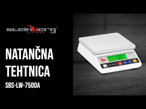 videoposnetek - Natančna tehtnica - 7500 g / 0,3 g - LCD