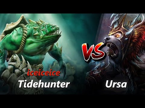 iceiceice offlane Tidehunter vs Ursa/Dark Willow | First 10 minutes