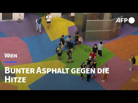Farbe gegen die Hitze: Museum in Wien malt Asphalt bunt | AFP