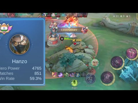 HANZO BEST 1HIT BUILD IN LATE GAME !!(99.9%BROKEN)EVIL GOD MLBB