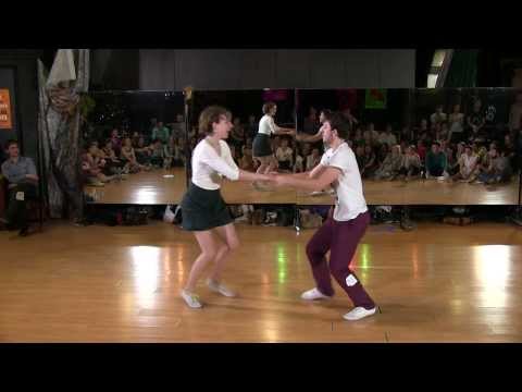 Larisa Vivas Kurbatova & Sergey Galperin - Lindy Hop JnJ Finals at Crazy Tea Party December 2013