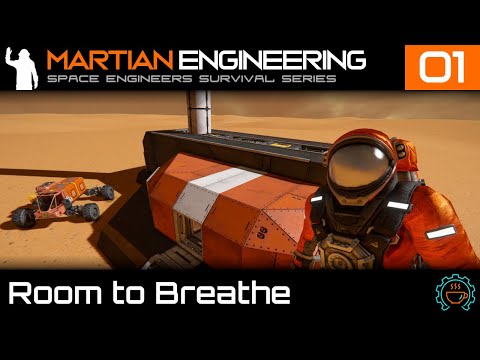 Room to Breathe! Starter Outpost with Simple Vanilla Airlock | Martian Engineering E1 | SE Survival