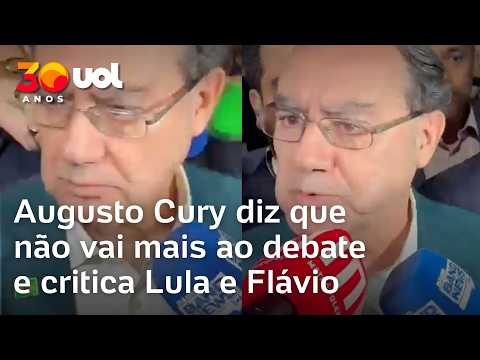 Debate da Band: Cury diz que não vai entrar e critica ausências de Lula e Flávio: ‘Não é democracia’