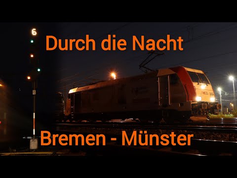 Durch die Nacht, von Bremen Grolland nach Münster Kanal