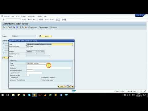 02: SAP ABAP Code Editor Guide (SE38) - Hello World (1)