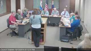 preview picture of video 'October 13, 2014 City Council Meeting'