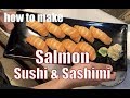 how to make salmon sushi and sashimi