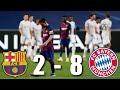 Barcelona 2-8 Bayern Munich - Full Highlights with English Commentary 2020
