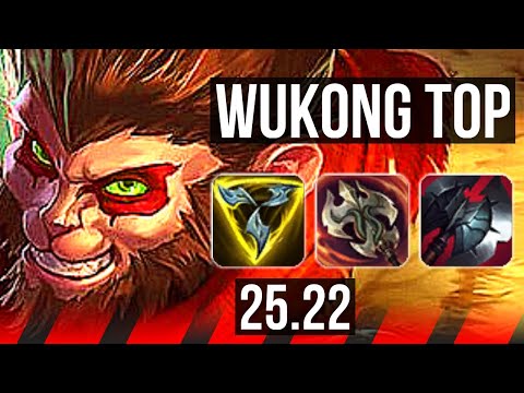 WUKONG vs FIORA (TOP) | 44k DMG | KR Diamond | 25.22