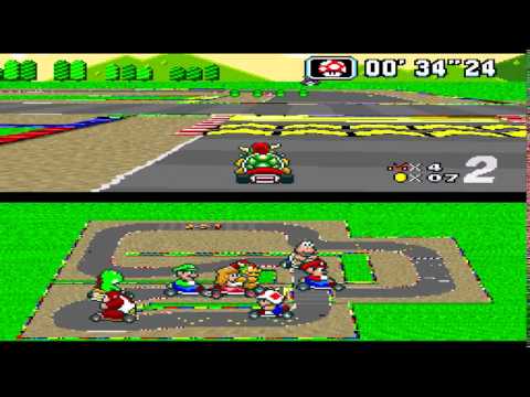 Mario Circuit 2 Shortcut - Super Mario Kart SNES